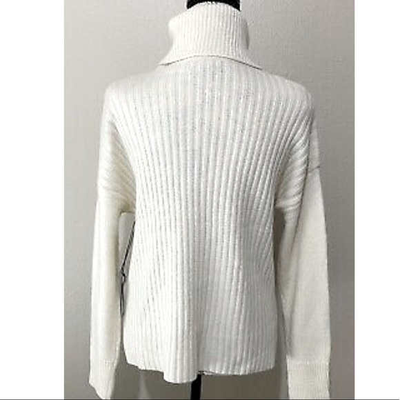 NWT Rachel Zoe Sweater Cream Turtleneck Pullover - Picture 6 of 8